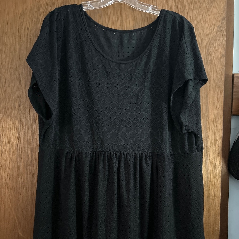 Eyelet empire waist blouse